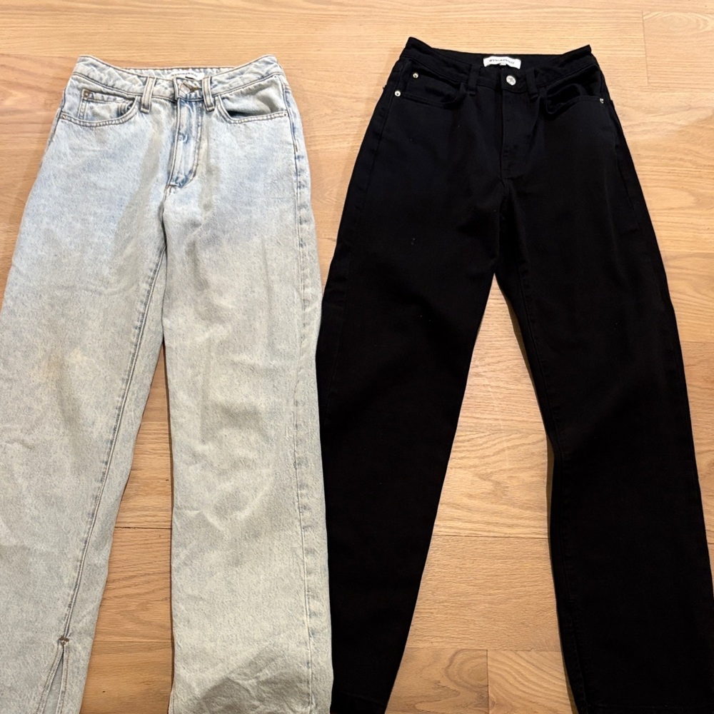 WeWoreWhat Wide Leg Denim Jeans -2 pairs